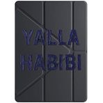cekuonline Samsung Galaxy Tab S7+ ile Uyumlu Habibi Kılıf, Uyku Modlu, Kalem Bölmeli, Tri Folding, Siyah