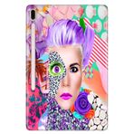Cekuonline Samsung Galaxy Tab S7 Plus SM-T970 12.4" ile Uyumlu Desenli Silikon Kılıf, Art Eyes avonm-v-cvr452201