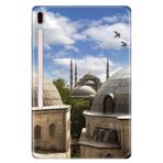 Cekuonline Samsung Galaxy Tab S7 Plus SM-T970 12.4" ile Uyumlu Desenli Silikon Kılıf, İstanbul Mimari avonm-v-cvr452269