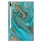 Cekuonline Samsung Galaxy Tab S7 Plus SM-T970 12.4" ile Uyumlu Kılıf, Desenli Silikon, Liquid Mermer, Çok Renkli avonm-v-cvr452297