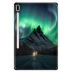 Cekuonline Samsung Galaxy Tab S7 SM-T870 11" ile Uyumlu Kılıf, Desenli Silikon, Kuzey Işıkları avonm-v-cvr452493