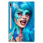 Cekuonline Samsung Galaxy Tab S7 SM-T870 11" ile Uyumlu Kılıf, Desenli Silikon, Zombi Portre avonm-v-cvr452590