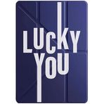 cekuonline Xiaomi Mi Pad 5 11.0" ile Uyumlu Kılıf, Uyku Modlu, Kalem Bölmeli, Tri Folding, Lacivert luckyyou-tablet-1111-zz