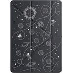 cekuonline Xiaomi Mi Pad 5 11.0" ile Uyumlu Kılıf, Uyku Modlu, Kalem Bölmeli, Tri Folding, Planet Tasarım, Siyah planet-tablet-1111-zz