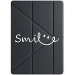 cekuonline Xiaomi Mi Pad 5 11.0" ile Uyumlu Kılıf, Uyku Modlu, Kalem Bölmeli, Tri Folding, Smile Tasarım, Siyah