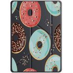 cekuonline Xiaomi Redmi Pad 10.6" ile Uyumlu Tablet Kılıfı, Uyku Modlu, Kalem Bölmeli, Tri Folding, Donut Desenli, Siyah