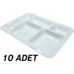 Çelebi Endüstriyel Mutfak 10'Lu Plastik Tabldot Yemek Tabağı - 4 Çeşit - 10 Adet