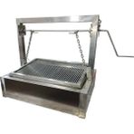 Çelebi Endüstriyel Mutfak Asansörlü Arjantin Barbeküsü - Paslanmaz Mangal - 58x68x75 cm
