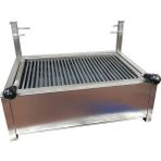 Çelebi Endüstriyel Mutfak Asansörlü Krom Mangal 304 Kalite Paslanmaz Barbekü - 55*45*25 cm