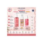 celenes by sweden Celenes Somon DNA PDRN Bakım Seti Yüz Yıkama Jeli 250 ml + Serum 30 ml + SPF50+ Renkli Güneş Koruyucu 50 ml