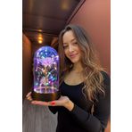 Celestia Anneler Gününe Özel Galaxy Rose Yapay Gül Fanus Lamba Usb'li Yapay Çiçek Hediyelik