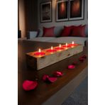 Celestia Mumlar Dahil, Mumluk Dekoratif Masif Ahşap 5'Li Tealight Mumluk | El Yapımı, Bohem & İskandinav Tarz