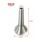 Çelik 32 No (32lik) Kıyma Makinesi Sucuk Dolum Hunisi Metal Sac Aparatı - MUTFAK