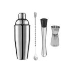 Çelik 700 ml Shaker Kokteyl Kaşığı ve Bar Tokmağı Kokteyl Bardağı Seti cin589