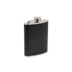 Çelik 8 oz Siyah Deri Kaplı 240 ml İçki Matarası rd55