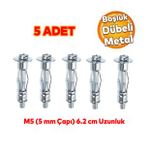Celik Alcipan Bosluk Dubel Frt Tugla Duvar Bims Parasut Dubeli 5X52 Metal 5 Adet