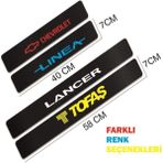 Çelik Auto Fiat Bravo Için Uyumlu Aksesuar Oto Kapı Eşiği Sticker Karbon 4 Adet 001 - Standart - Beyaz