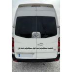 Çelik Auto Oto Cam Yazı Sözleri Ticari-Servis-Dolmuş-Panelvan Uzun Sticker Model 40 001 - Standart - Siyah