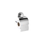 Çelik Ayna Vidasız Yapışkanlı Kapaklı Wc Kağıtlığı Metal Krom