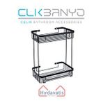 Çelik Banyo İkili Metal Taci 23x15x30 Sabunluk Şampuanlık Ve Köşe Süngerlik Siyah