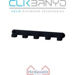 Çelik Banyo Paris Dkp Beşli Askılık Mat Siyah