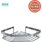 Çelik Banyo Paslanmaz Çelik Erpa 1’li 19x19 Cm Şampuanlık Köşe Süngerlik