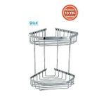 Çelik Banyo Paslanmaz Çelik Selen 19*19 Şampuanlık Köşelik Süngerlik Gümüş