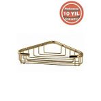 ÇELİK BANYO Paslanmaz Pirinç 1'li 18x18 Cm Şampuanlık Banyo Rafı Altın Gold