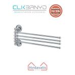 Çelik Banyo Paslanmaz Pirinç Bella Buse 4’lü Havluluk Gri