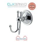 Çelik Banyo Paslanmaz Pirinç Bella Çıkmalı Çiftli Askılık Gri