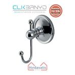 Çelik Banyo Paslanmaz Pirinç Bella Çıkmalı Tekli Askılık Gri