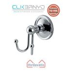 Çelik Banyo Paslanmaz Pirinç Bella Klasik İkili Askılık Gri