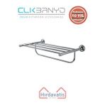 Çelik Banyo Paslanmaz Pirinç Bella Montajlı Raf Havluluk 50cm Gri