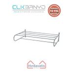Çelik Banyo Paslanmaz Pirinç Bella Tel Raf Havluluk 45cm Gri