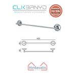 Çelik Banyo Paslanmaz Pirinç Bella Uzun Havluluk 40cm Gri