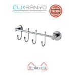 Çelik Banyo Paslanmaz Pirinç Dilek 4’lü Askılık Gri