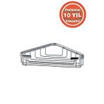 Çelik Banyo Paslanmaz Pirinç Eda 1'li 18x18 Cm Şampuanlık Banyo Rafı Gümüş