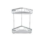 Çelik Banyo Paslanmaz Pirinç Efe İkili 18x18cm Sabunluk Şampuanlık Ve Köşe Süngerlik Gri