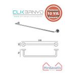 Çelik Banyo Paslanmaz Pirinç Eser Havluluk 30cm Gri