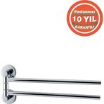 ÇELİK BANYO Paslanmaz Pirinç Flora 2’li Döner Havluluk