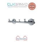 Çelik Banyo Paslanmaz Pirinç Flora Askılık Beșli Gri