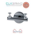 Çelik Banyo Paslanmaz Pirinç Flora Askılık İkili Gri