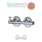 Çelik Banyo Paslanmaz Pirinç Flora Askılık Üçlü Gri