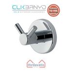 Çelik Banyo Paslanmaz Pirinç Flora Çiftli Askılık Gri