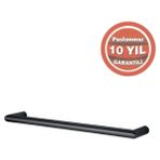 Çelik Banyo Paslanmaz Pirinç Flora Küvet Kolu Rozetsiz 30CM Mat Siyah