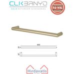Çelik Banyo Paslanmaz Pirinç Flora Küvet Kolu Rozetsiz 60CM Altın Sarı Gold