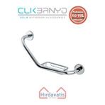 Çelik Banyo Paslanmaz Pirinç Flora Küvet Tutamağı Süngerlikli 40cm Gri