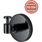 Çelik Banyo Paslanmaz Pirinç Flora Tekli Askılık Mat Siyah