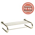 Çelik Banyo Paslanmaz Pirinç Flora Uzun Havluluk 50CM Altın Sarı Gold