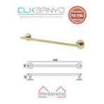 Çelik Banyo Paslanmaz Pirinç Flora Uzun Havluluk 60CM Altın Sarı Gold